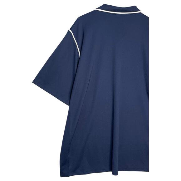 Nike Shirt Mens XXL Blue Dri Fit Polo Short Sleeve Swoosh Logo Golf Athletic - Picture 9 of 12